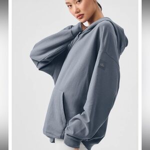 ALO YOGA Double Take Hoodie Small Limited: Steel Grey NWT